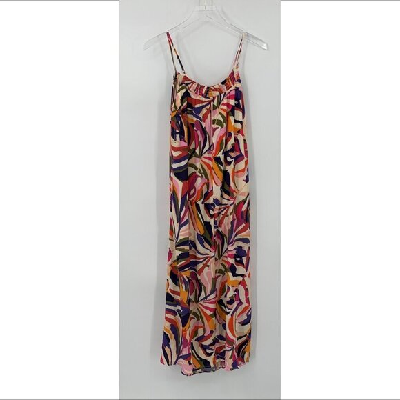 Evereve Evelyn maxi dress tank long flowy smocked colorful abstract new X-Large - Picture 4 of 6